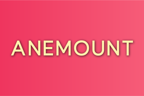 Anemount: A Minimal Sans Serif Typeface for Modern Web Design