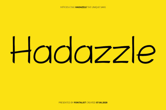 Hadazzle: A Minimal Sans Serif Font for Editorial Design